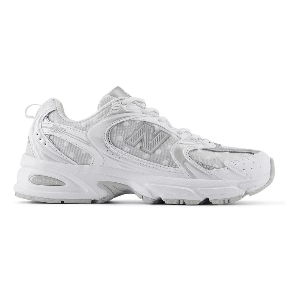 NWT New Balance 530 Shoes White/Silver/Polka Dot Size Womens 7.5